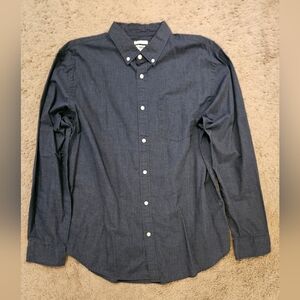 Old Navy Men's Dark Blue Casual Button-Down Shirt